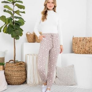 Pink Mauve Stars Long Cuffed PJs